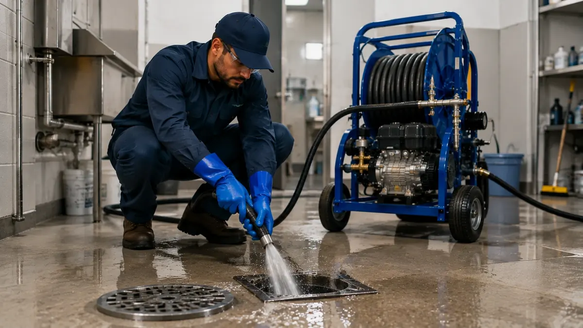 Floor Drain Hydro Jet Cleaning in La Habra