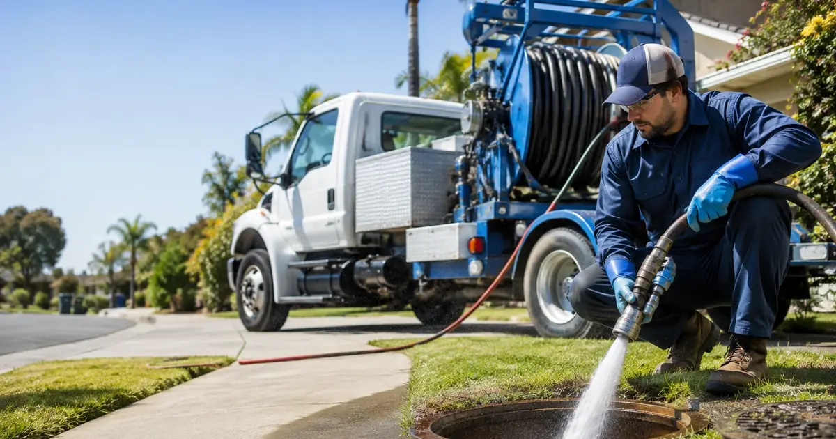 Hydro jet sewer cleaning La Habra