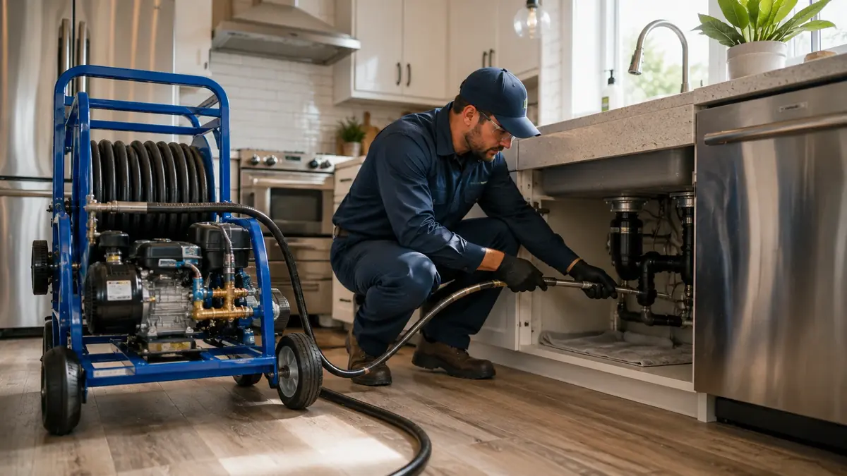 Kitchen Drain Hydro Jetting in La Habra