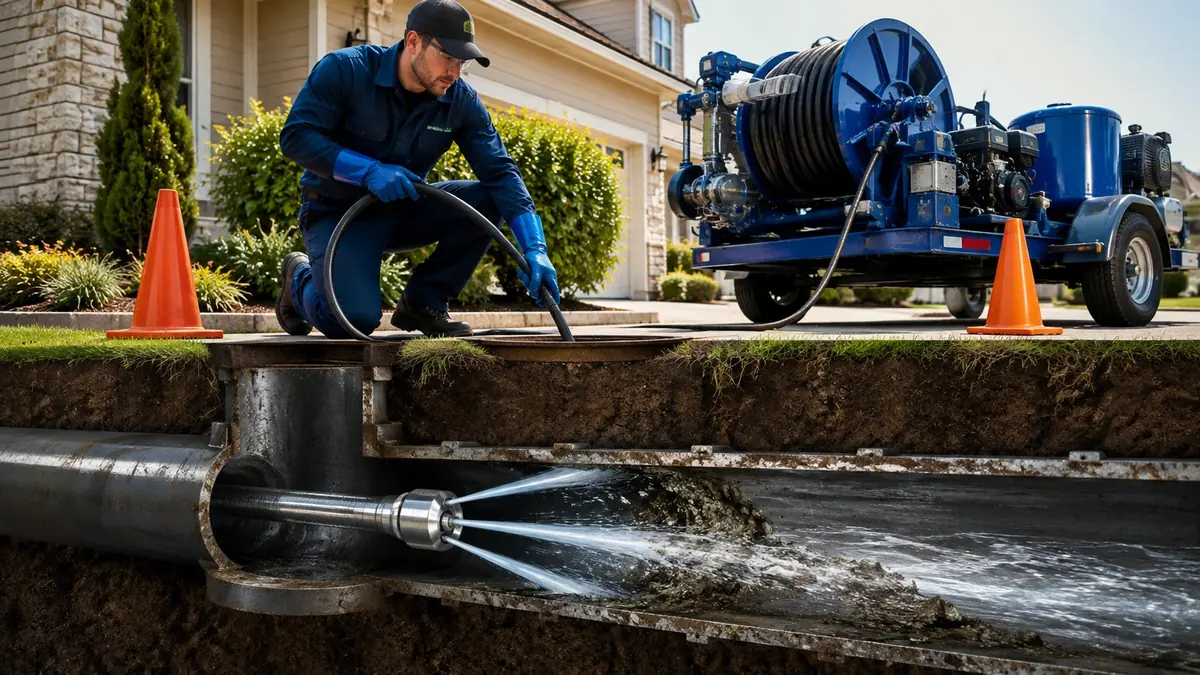 Main Sewer Line Hydro Jet Cleaning in La Habra