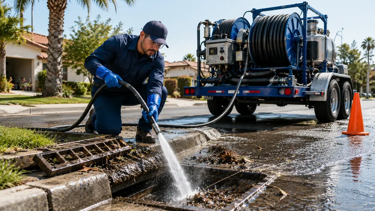 Storm Drain Hydro Jet Cleaning in La Habra