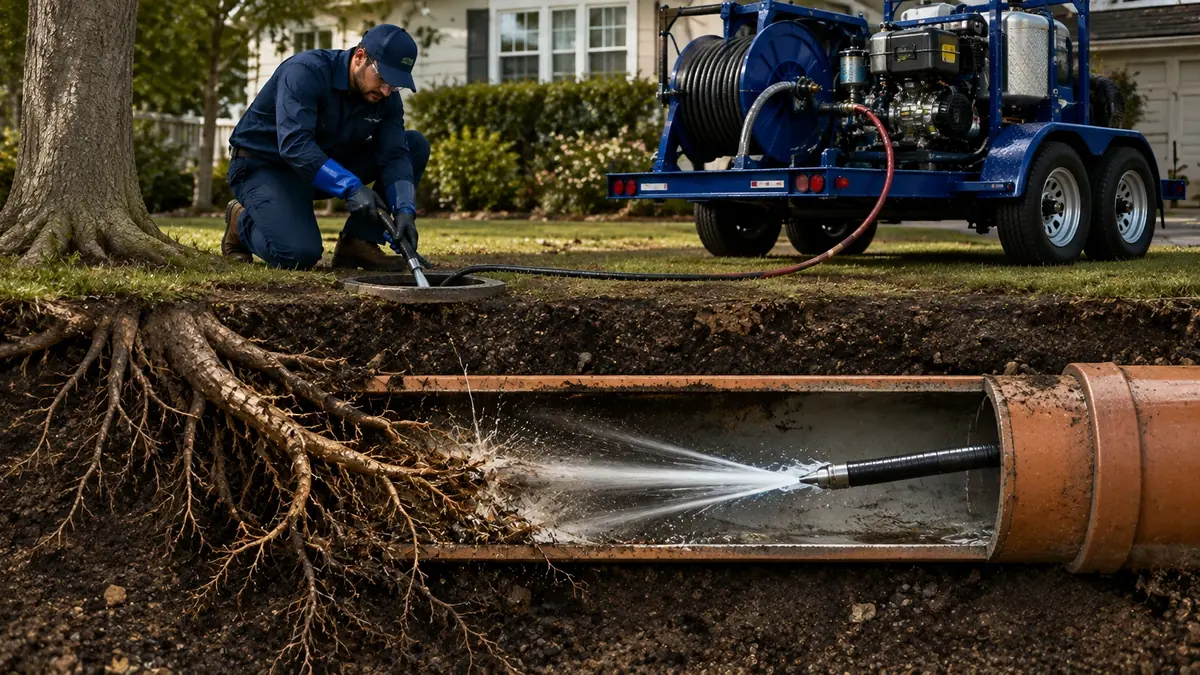 Tree Root Removal with Hydro Jetting in La Habra
